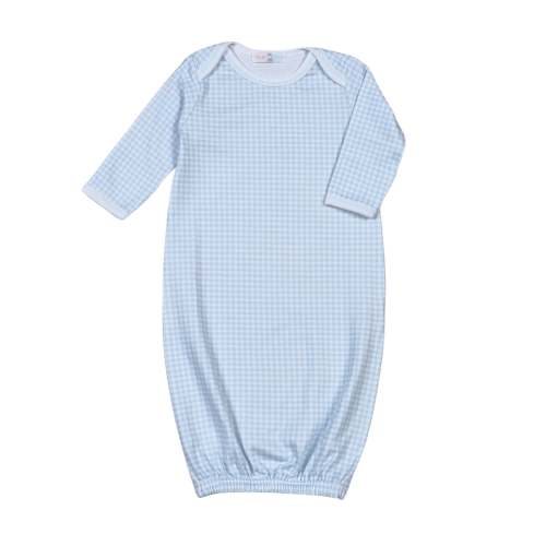 Baby Loren Blue Gingham Gown