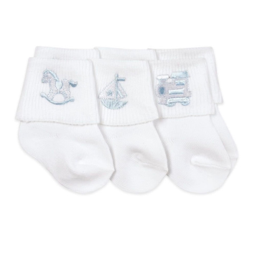 Jefferies Socks Baby Boy Applique Collection Turn Cuff Socks 3 Pair Pack