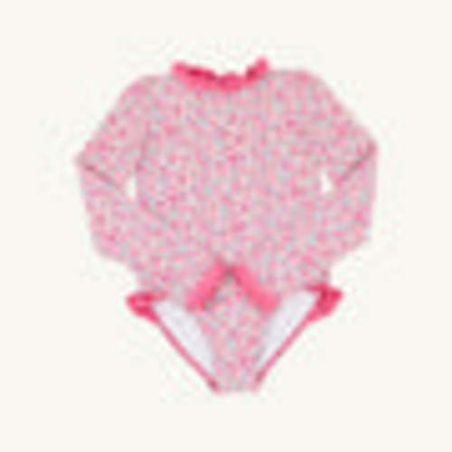 Sarasota Surf Suit (UPF 35+) - Mableton Mini Floral (Pink) with Romany