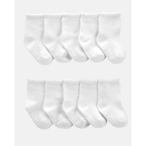 Baby Girl 10-Pack Scallop Crew Socks | Carter's