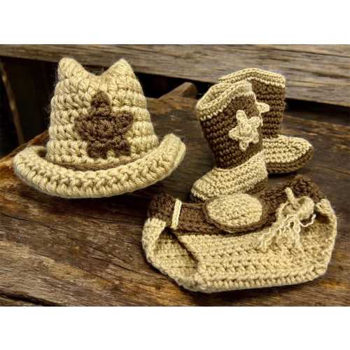 Baby Cowboy Boots and Hat Set with Stars