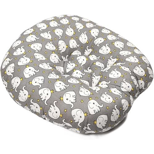 Floor Lounge Pillow, Skin Friendly Lounger Pillow with Handle Multifunctional Soft 𝖡𝖺𝖻𝗒 Shower Gift (Grey)