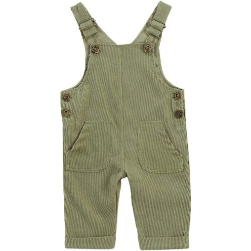 YOKJZJD Newborn Infant Baby Boy Girl Fall Winter Suspender Pants Overalls Corduroy Bib Pants Trousers with Pockets