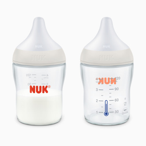 NUK Perfect Match Glass Bottle - Clear, 4 Oz, 2
