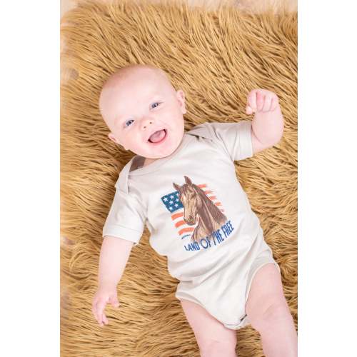 Patriotic Horse 'Land of the Free' Onesie – American Farm Company