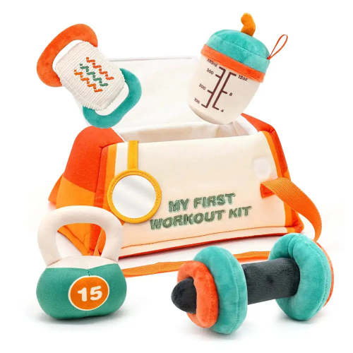Workout Plush Toy with Rattle for Toddlers - Joyreal