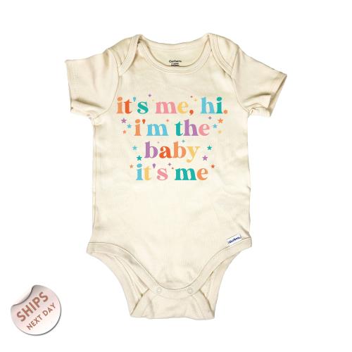 It's Me, Hi. I'm The Baby Bodysuit, Retro Announcement Bodysuit, Funny Natural Baby Sweater, Baby Shower Gift, 2000159