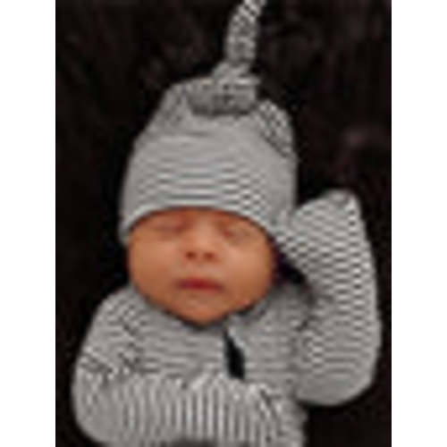 Black Stripe / Organic Ribbed Beanie – SpearmintLOVE