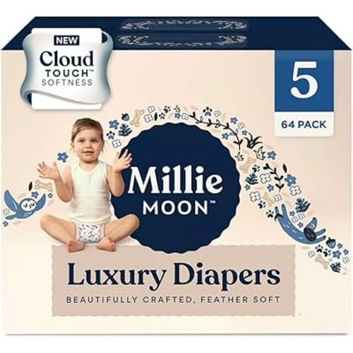 Millie Moon Luxury Diapers - (Size 5 and Count 64)