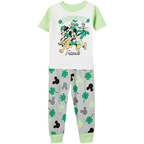 Disney unisex-child 2-piece Snug-fit Cotton Holiday Pajama Set, Soft & Cute for Kids