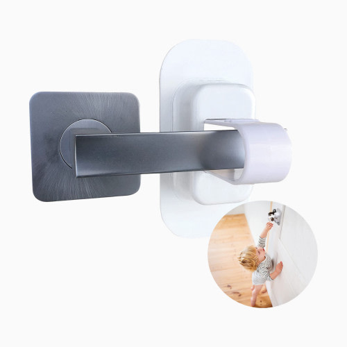 Dreambaby Adhesive Lever Door Handle Lock (2 Pack) - White