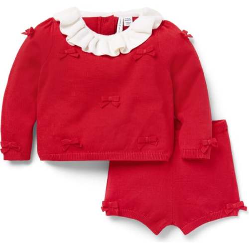 Baby Bow Matching Sweater Set, Red - Janie and Jack | Maisonette