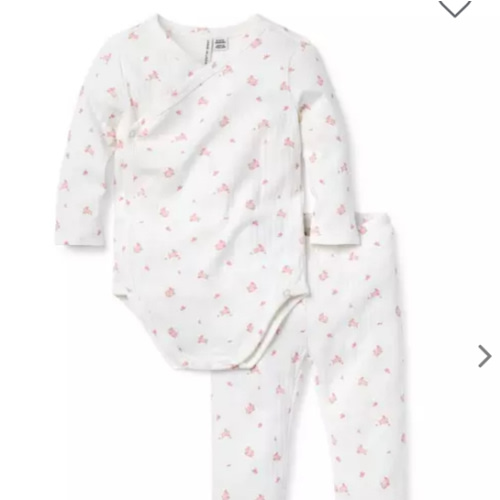 Baby Jet Ivory Bunny Baby Bunny Pointelle Wrap Matching Set by Janie and Jack