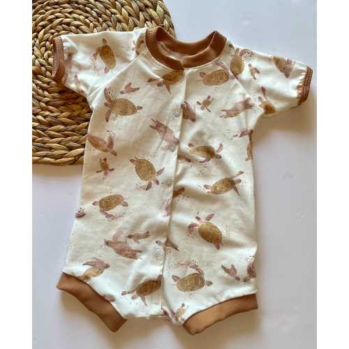 Gender Neutral Summer Romper/Sea Turtle Romper/Summer Baby Clothes/Organic Baby Clothes/baby boy/baby girl/sea turtle outfit/baby gift