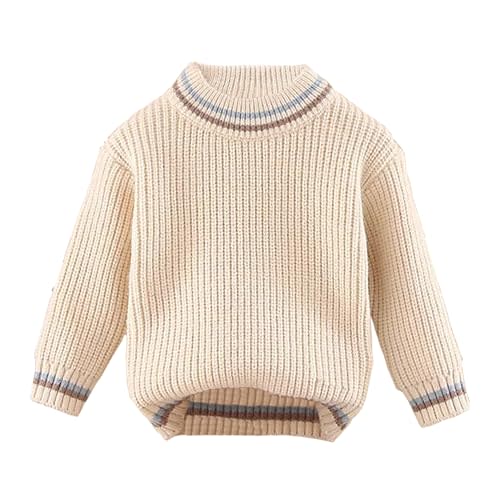 Baby Boys Knit Sweaters Toddler Girls Soft Warm Round Neck Sweater Size 1-8T