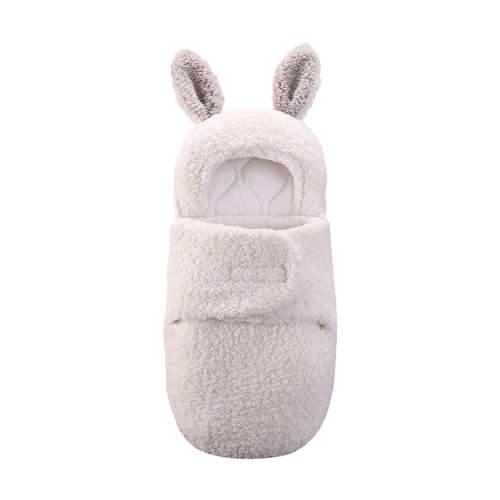 Dealovy Infant Baby Warm Sleep Sack Fleece Thickened Cute Swaddle with Ears Cute Newborn Soft Comfy Sleep Sack