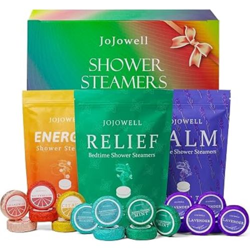 JoJowell Shower Steamers Aromatherapy - 18 Pack Birthday Gifts for Women & Men, Mom Wife Grandma Sister Her Teens, Self Care with Natural Essential Oils Relaxation Home SPA