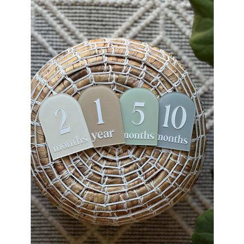 Monthly Milestone Discs | Arch Acrylic Monthly Milestone Markers | Monthly Photo Props | Baby Photo Prop | New Mom Gift | New Baby Gift