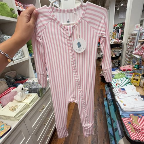 6-12 M Pink Cabana Stripe PJs