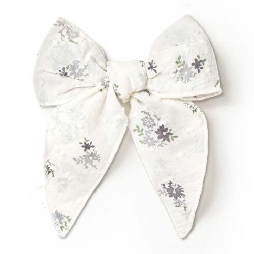 Organic Hair Bow Clip - Pastel Bloom