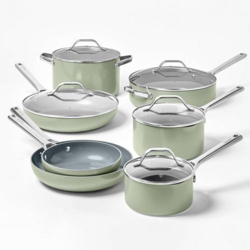 12pc Nonstick Ceramic Coated Aluminum Cookware Set - Figmint™