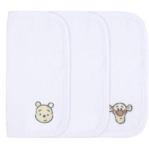Disney Winnie the Pooh Wash Cloths 3 Pack 100 Years Edition - Pooh