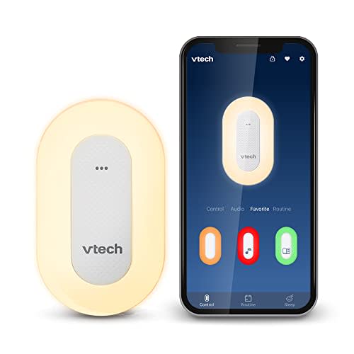 VTech BC8113 V-Hush Plug Sleep Training Soother with 40 Stories/Songs/Sounds & Record Your own Voice. Bluetooth Speaker, 250+ Multi-Color Night Light, No Batteries & No Cords Required
