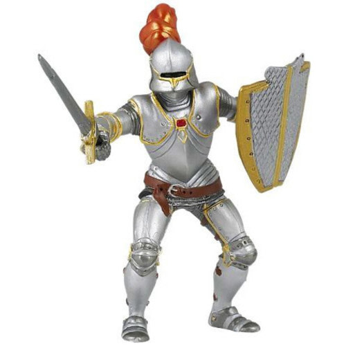 Papo Armored Knight-Red #39244 Red Helmet Plume and Accents