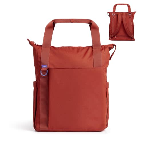 Ubbi Fleuri All-Day Diaper Bag Backpack, Easy-Clean, Wild Poppy | Features 12 Pockets, Insulated Bottle Pocket, Wet Bag, Changing Mat, Stroller Straps & Dust Pouch, Lightweight, Travel Ready