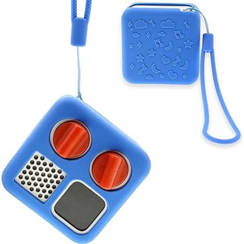 Silicone Shell Cover for Yoto Mini Player, Silicone Protective Sleeve Case Compatible with Mini Bluetooth Speaker (Case Only, Machine not Included) (Blue)