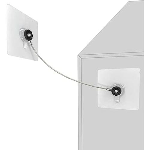 10 inches Stainless Steel Furniture Straps for Baby Proofing, No-Drill Furniture Anchors Earthquake Straps, Prevent Falling and Anti Tip TV Safety Straps, 6 Pcs