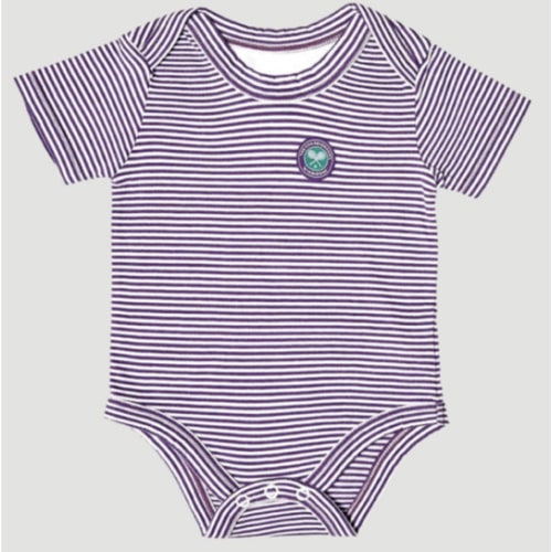 The Wimbledon Online Shop ︳ Yarn Dyed Stripe Babygrow - Purple