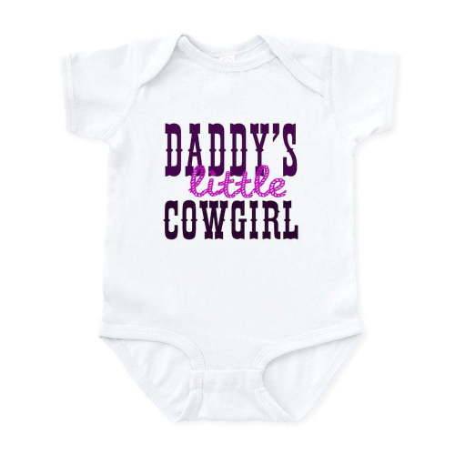 CafePress - Daddy's Little Cowgirl Infant Bodysuit - Baby Light Bodysuit, Size Newborn - 24 Months