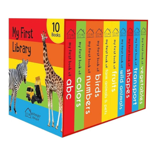 My First Library: Boxset of 10 Board Books for Kids