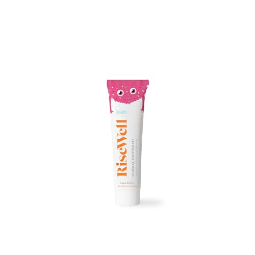 Kids Mineral Toothpaste, Natural SLS Free Toothpaste, Cake Batter, 0.7 Oz | Hydroxyapatite Toothpaste for Kids, Safe to Swallow, TSA Approved, Made in USA, Dentist Developed Travel Size Hygiene Care