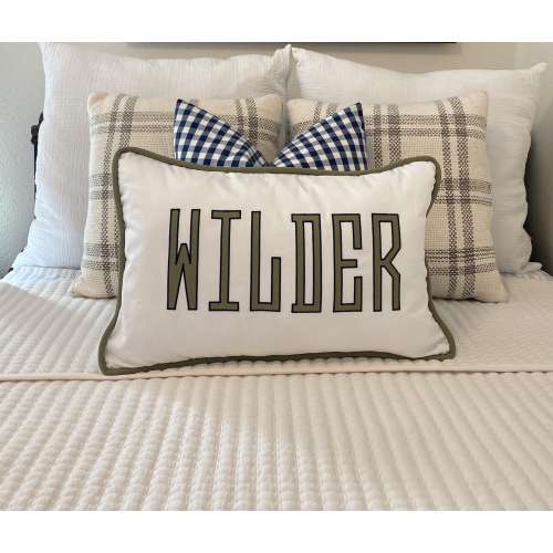 Personalized Applique Monogram Pillow INSERT INCLUDED, Nursery Pillow Monogrammed Pillow w/Insert, Nursery Decor Pillow, Dorm Pillow