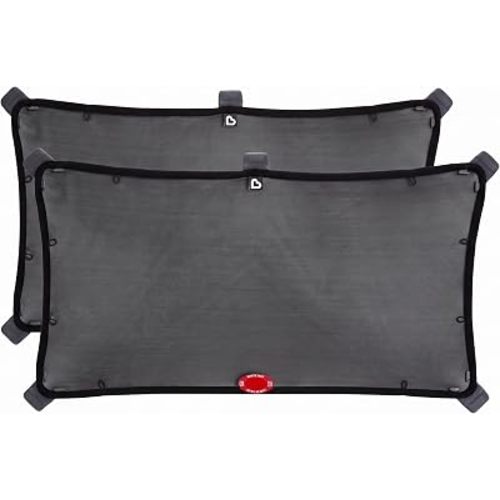 Munchkin® Brica® Magnetic Stretch to Fit™ Car Window Shade for Baby, Side Window Sun Shade, Black, 2 Pack