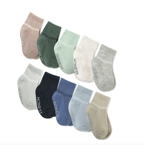 Multipack Cozy Socks Sustainably Made for 0-6 Months | Honest Baby Clothing