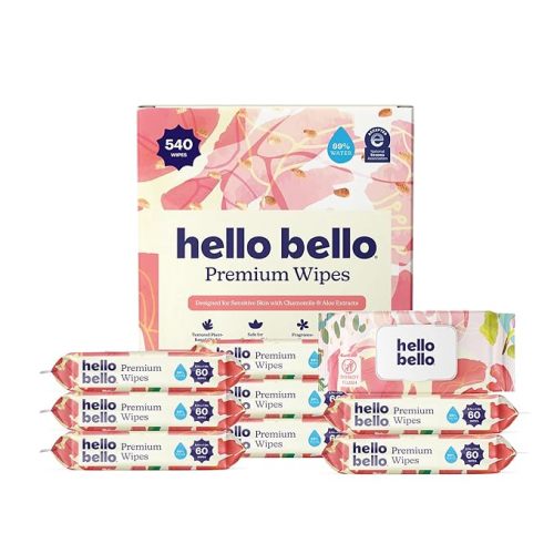 Hello Bello Premium Baby Wipes (Rosy Posy) Fragrance-Free 9pk = 540ct