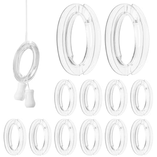 12 Pack Blind Cord Winder, Safety Baby Proof Blinds String Holder, Transparent Anti-Entanglement Cord Organizer for Blinds/Shades, Blind Cord Wrap Cleat Alternative (No Wall Damage, Pet-Friendly)