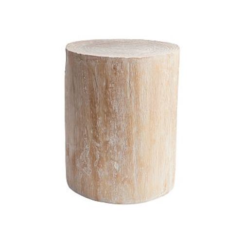 Wood Stump Side Table, Natural, UPS Delivery