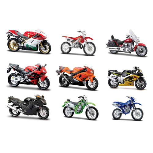 Adventure Force 1:18 Scale 2 Wheelers Motorcycle Diecast Toy Honda Kawasaki Yamaha Triumph