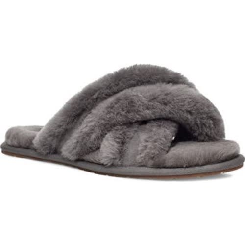 Scuffita Genuine Shearling Slide Slipper (Women), 6