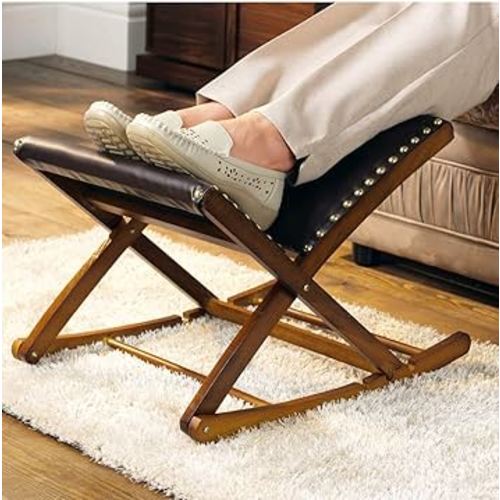 Chums Rocking Footstool Solid Wood Adjustable Foot Rest Stylish & Comfy Rocking Footrest Mahogany : Amazon.co.uk: Home & Kitchen