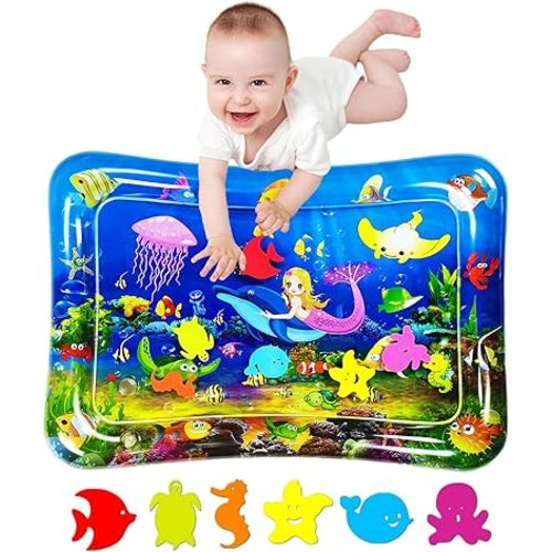 ZHUYNXIR Water mat Infant Toys, Inflatable Tummy Premium Water mat Baby and Toddlers is The Perfect Fun time Play Activity Center Your Baby's Stimulation Growth (27.5x20 in.