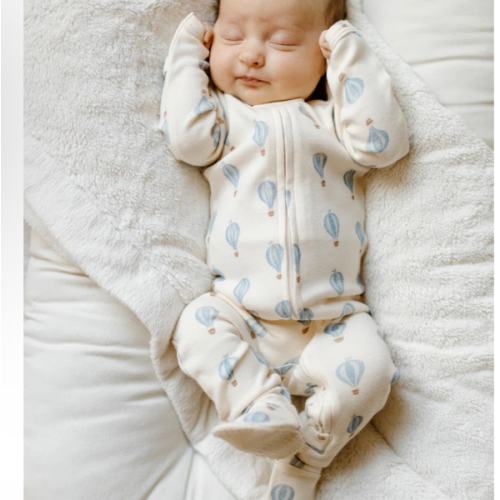Hot Air Balloon | Organic Zipper Footie – L'ovedbaby