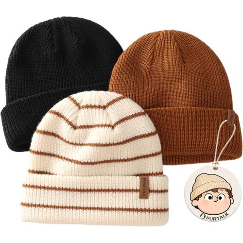 FURTALK Toddler Baby Boys Girls Beanies Kids Winter Hats Children Knit Caps