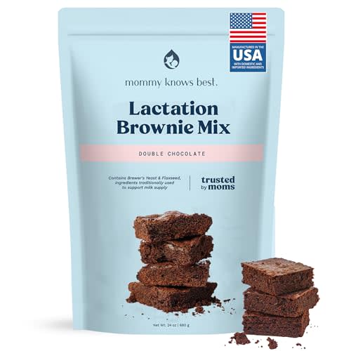 Lactation Brownie Mix Breastfeeding Supplement - Double Chocolate Breast Milk Support Snack Alternative to Lactation Cookies to Boost Breastmilk Supply Increase