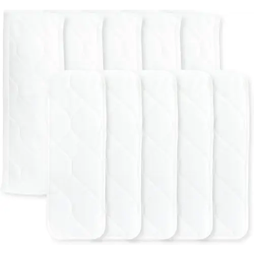 Super Boosties Cloth Diaper Reusable Inserts, Set of 10, Fits Amazing Baby and Honest Hybrid Diaper Cover, 5 Tri-fold & 5 Boosters, Med/Large (13" Length)
