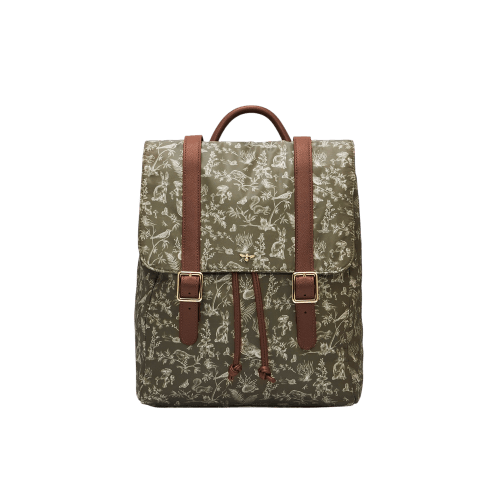 Flora Orla Scene Print Backpack in Khaki